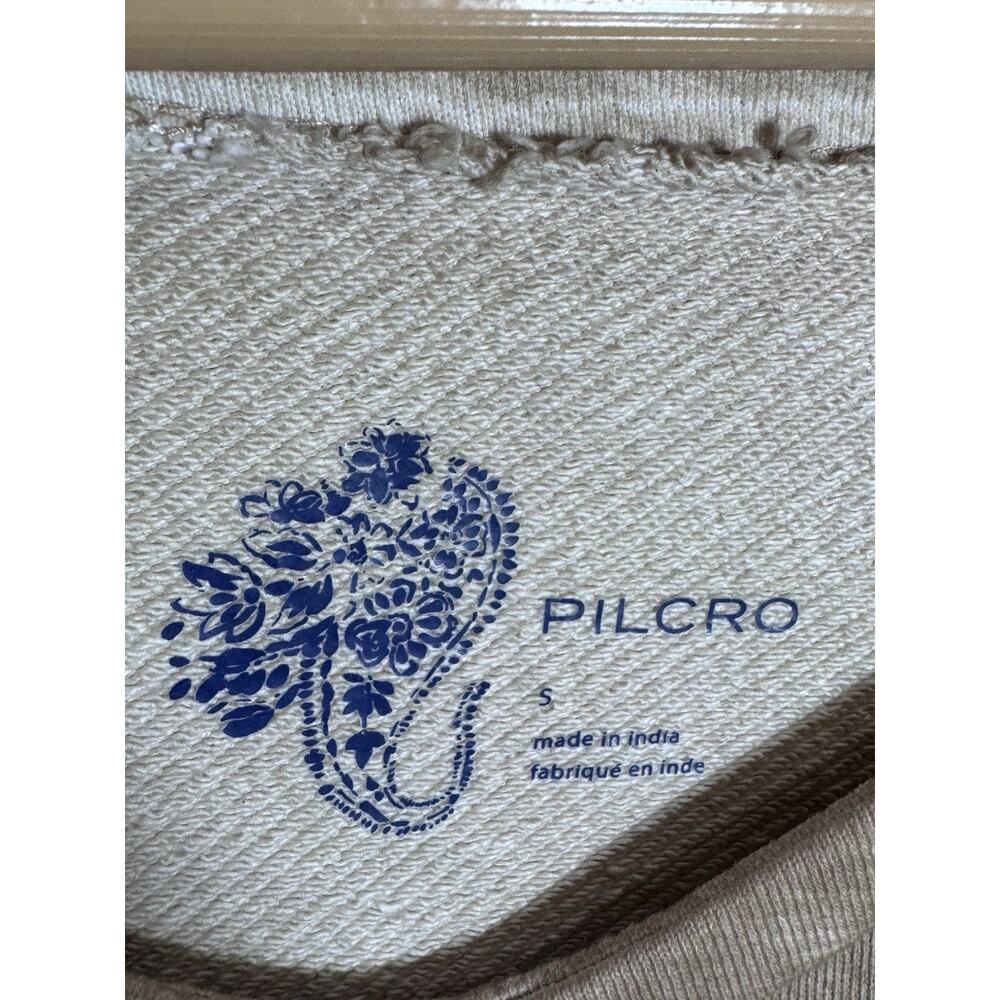 Pilcro Anthropologie Womens Top Mixed Media Shirt 100% Cotton Boho S Coastal - Picture 14 of 14